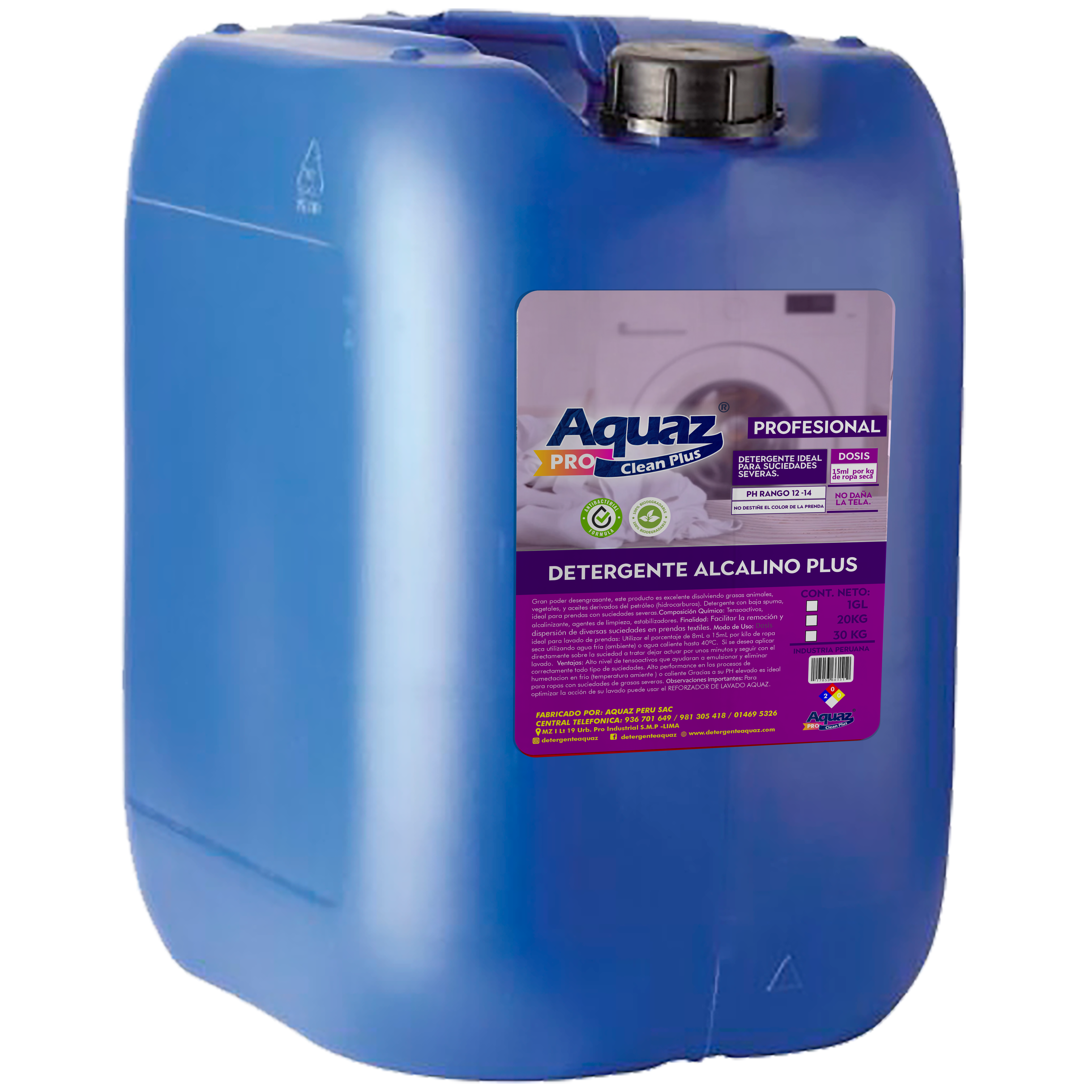 DETERGENTE ALCALINO + AQUAZ