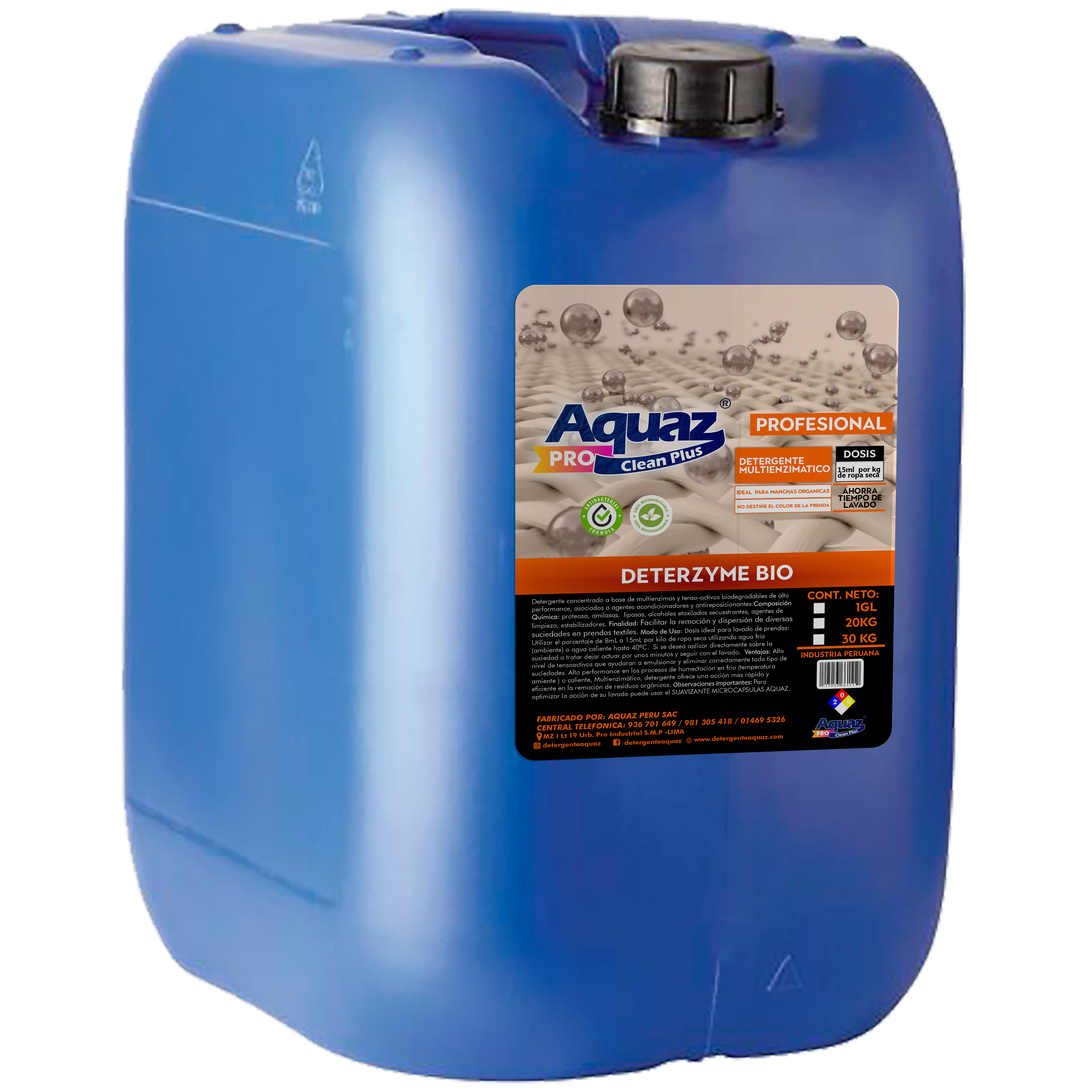 DETERGENTE ENZIMATICO DETERZYME AQUAZ