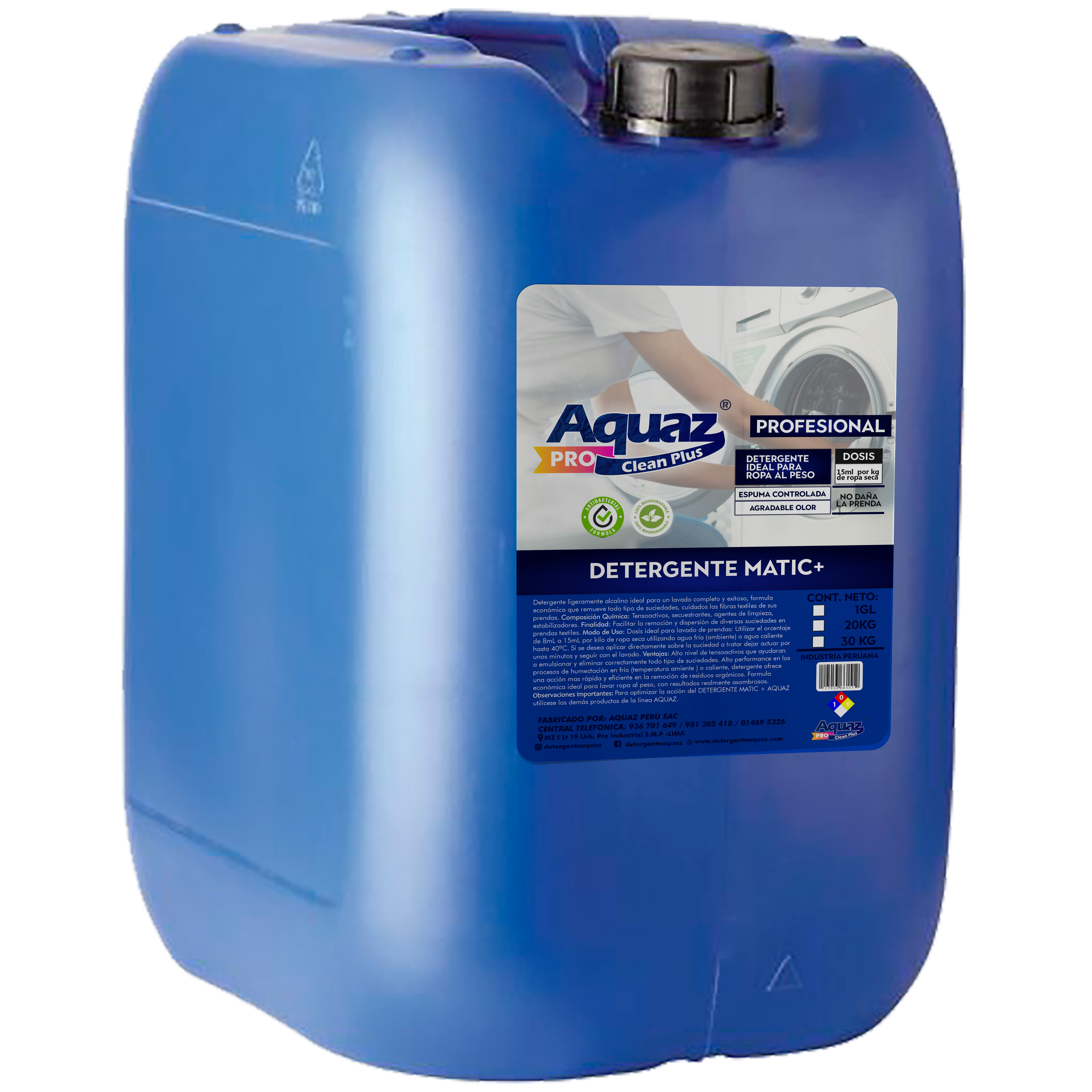DETERGENTE MATIC + AQUAZ