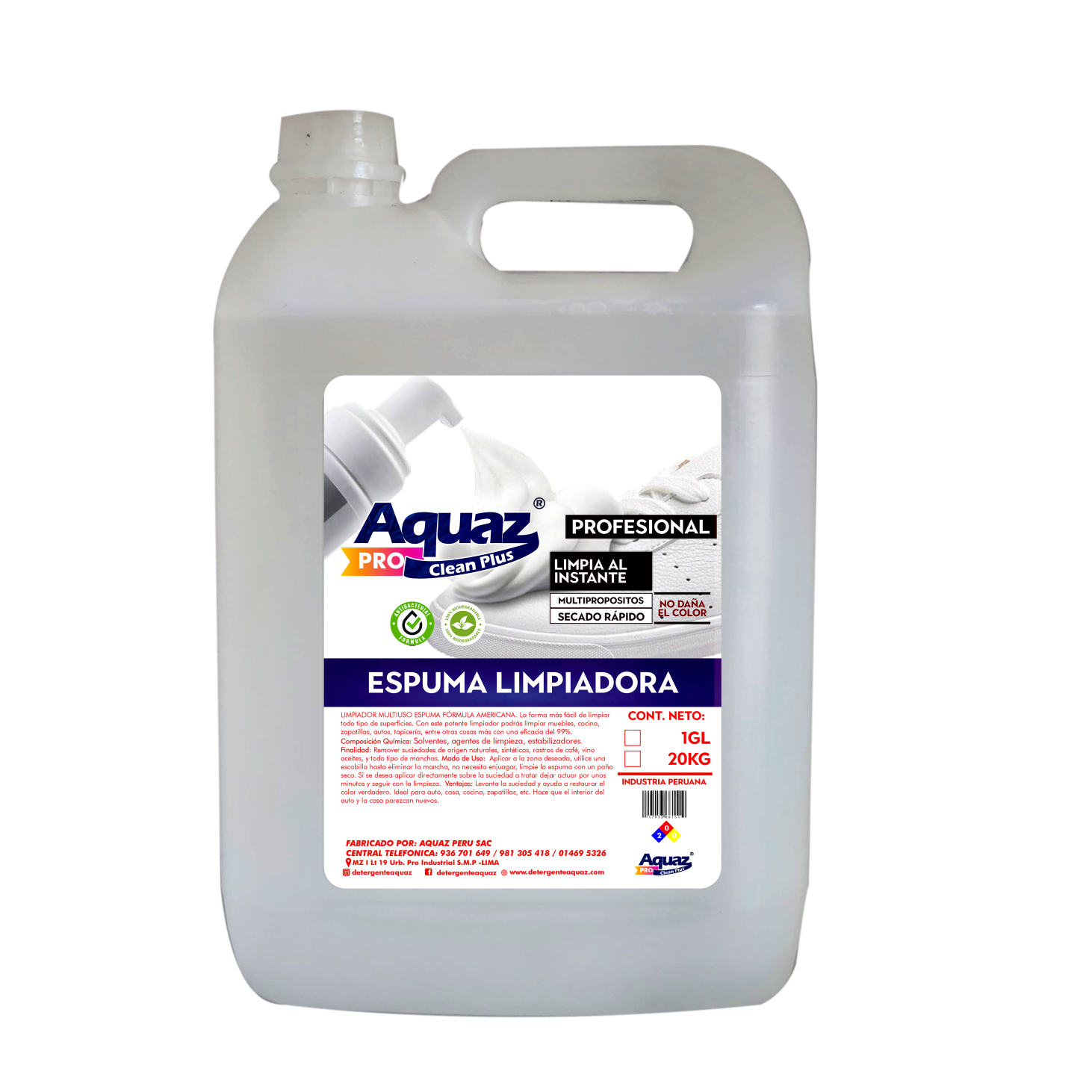 ESPUMA LIMPIADORA AQUAZ - Imagen 2